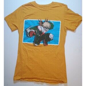My Hero Academia T-Shirt Katsuki Bakugo Small Yellow - Anime